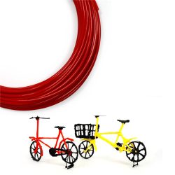 Olovka za 3D crtanje kreira bicikla u crvenoj i žutoj boji.