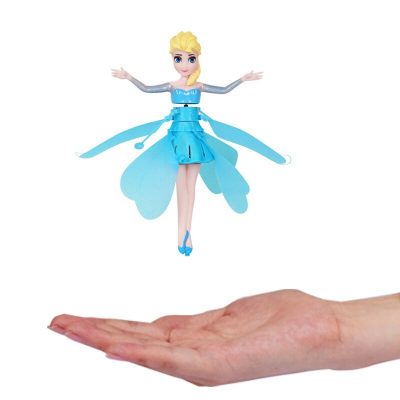 Induction Little Anna Elsa Princess Doll Infrared Suspension Toy Doll Mini RC Remote Drone Girl Child