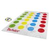 Twister društvena igra u vidu bele podloge na kojoj se nalazi 6x4 kruga u različitim bojama, zelene, žute, plave i crvene.