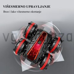 Auto Na Daljinsko Upravljanje Sa Punjivom Baterijom RC Stunt sa preciznim višesmernim okretanjem.
